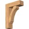 Ekena Millwork Imperial Block Smooth Bracket w/ Offset Brace, Western Red Cedar, 7 1/2"W x 24"D x 32"H BKT0806X24X32IMP05SWR - alternate 1